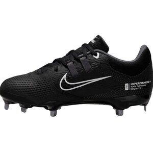 Nike Women's Hyperdiamond 4 Pro Metal Fastpitch Softball Cleats All‎ Black